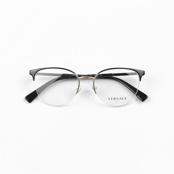 Versace Half Frame Black Eyeglasses
