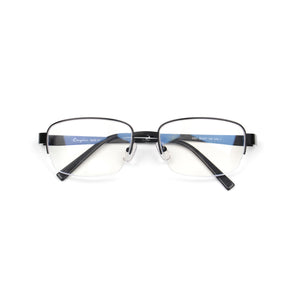 Black Titanium Half Frame Eyeglasses