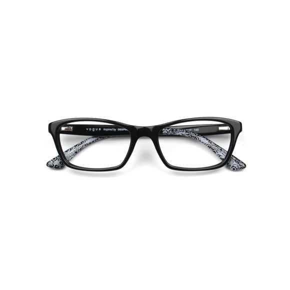 Vogue Rectangle Black Eyeglasses