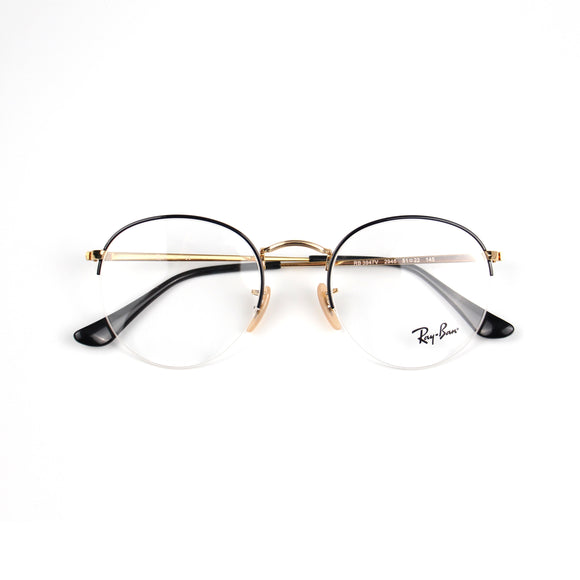 RayBan Black on Gold Frame Eyeglasses