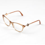 Versace Cat Eye Light Brown Eyeglasses