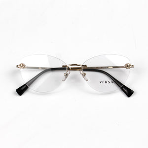 Versace Rimless Oval Eyeglasses