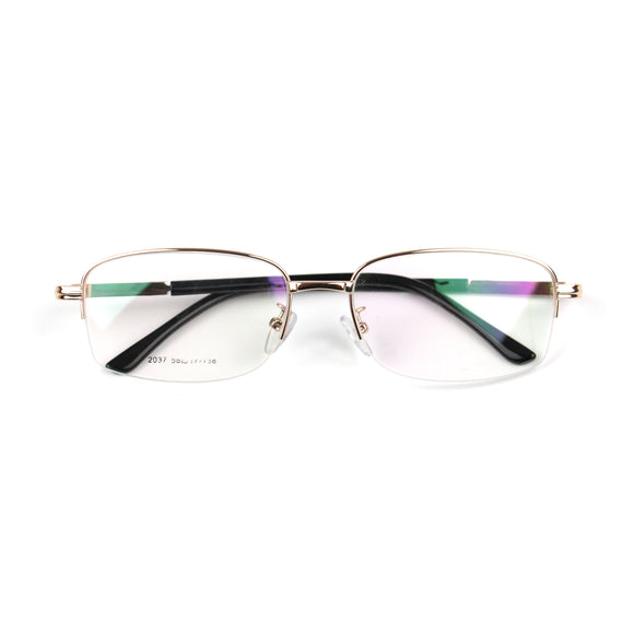 Gold Half Frame Eyeglasses