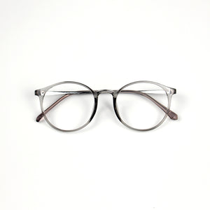 Gray Round Shape Cute Eyeglasses